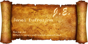 Jenei Eufrozina névjegykártya